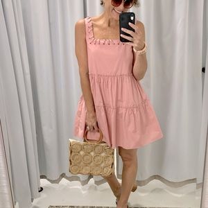AUREUM Pink Tiered Mini Sundress